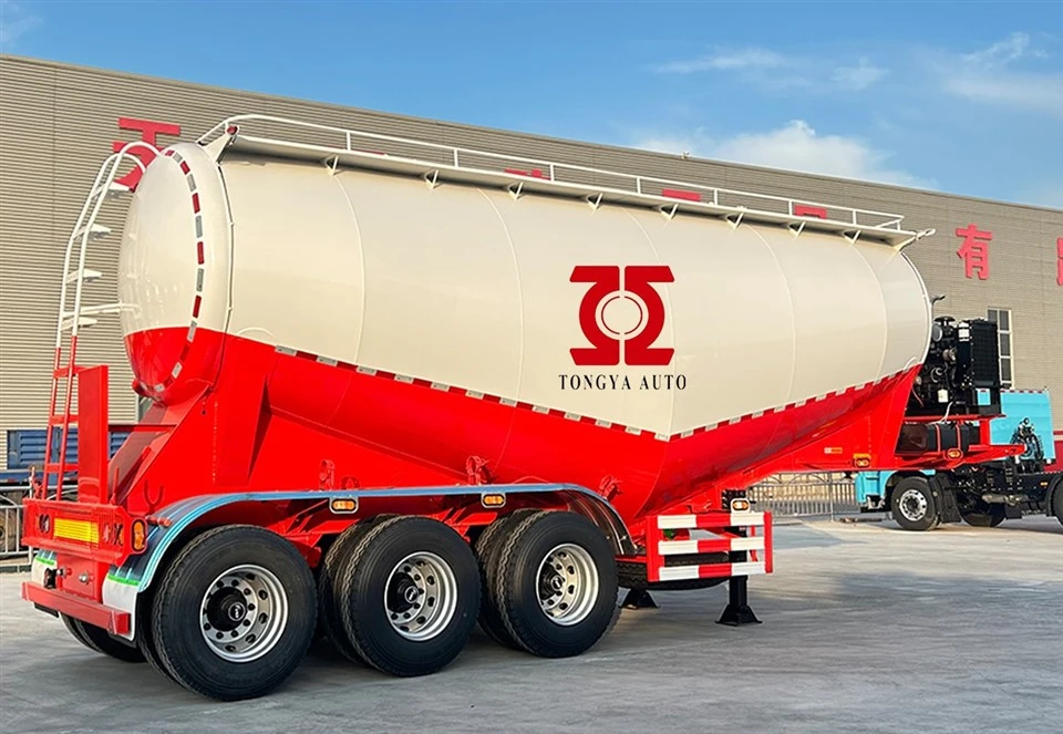 40t насипна Cenemnt Tanker Semi ремарке с дизел